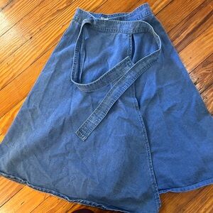 Casual Blue A-Line Denim Skirt